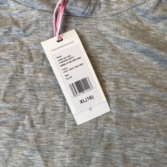 NWT- Gray Kids Hoodie with Rainbow Stripe by Vineyard Vines (size 16) - Picture 3 of 5